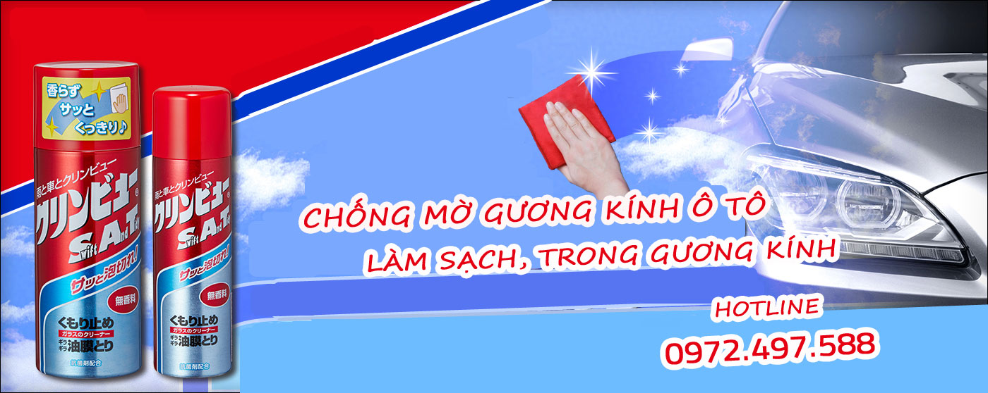Bình xịt tẩy rửa, làm trong chống mờ hơi nước gương kính ô tô
